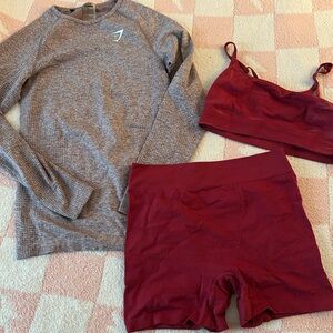 Gymshark Burgundy Set